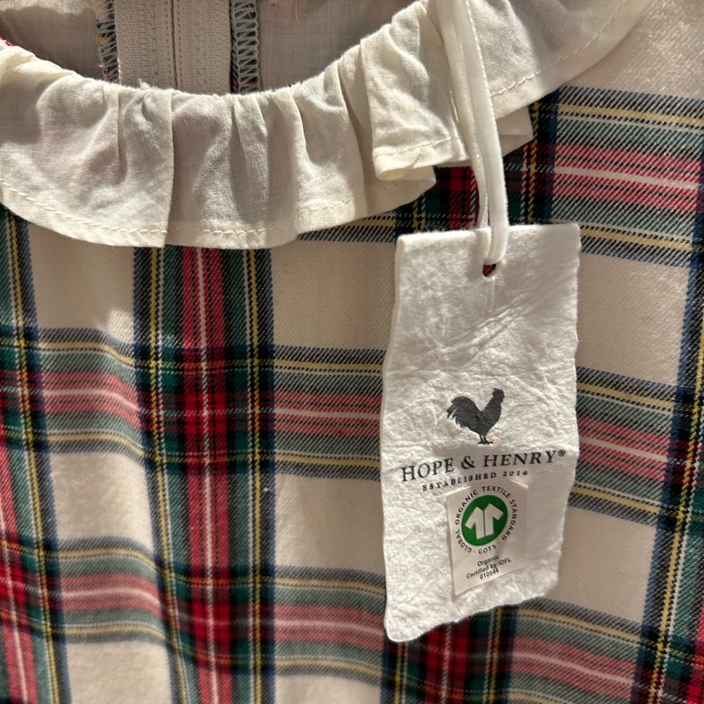 Charming Plaid Holiday Dress with Bow Detail - Picture 4 of 5